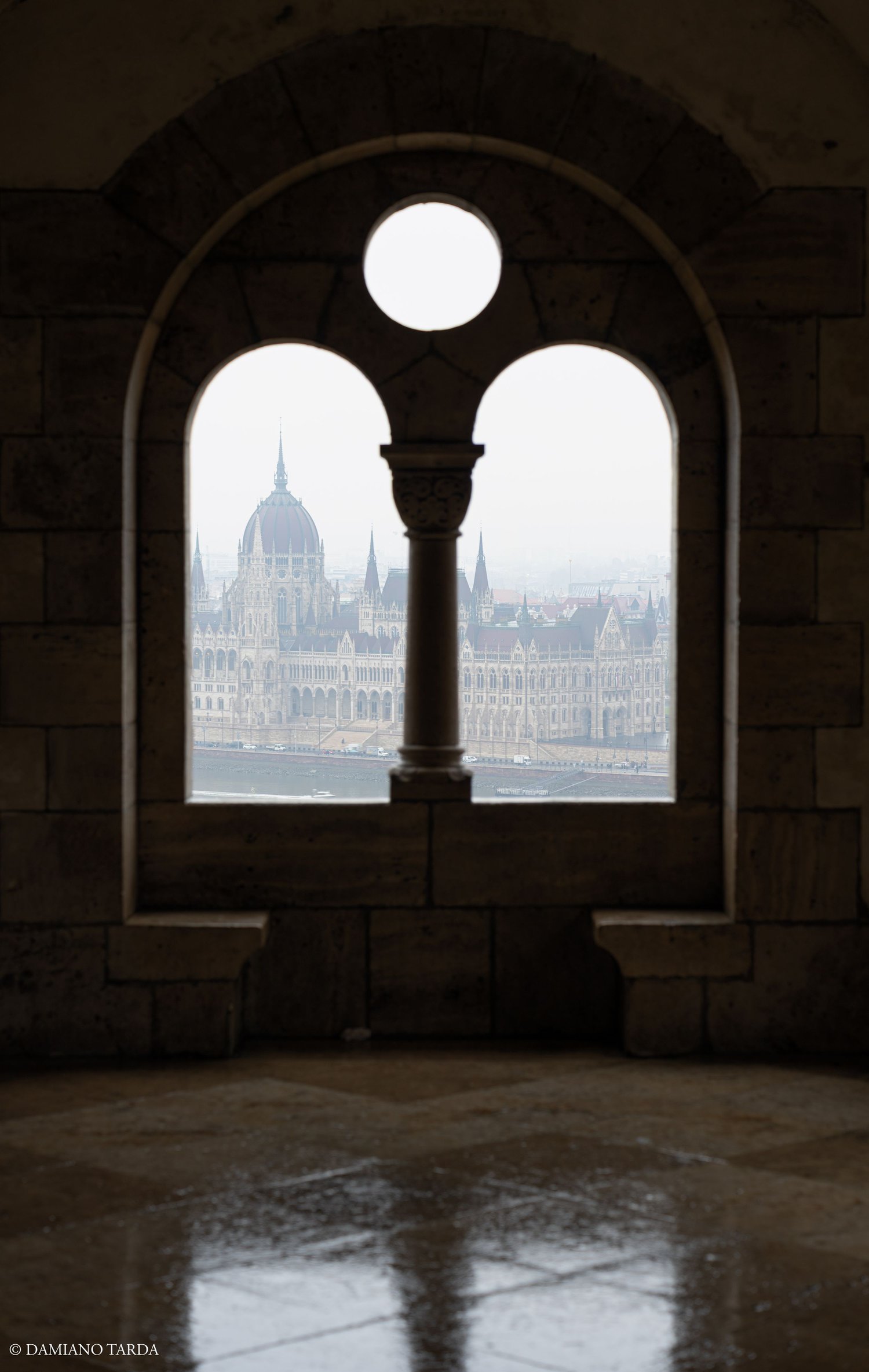 Budapest. View of the Parliament from the Fisherman's Bastion, Hungary, landscape photograph