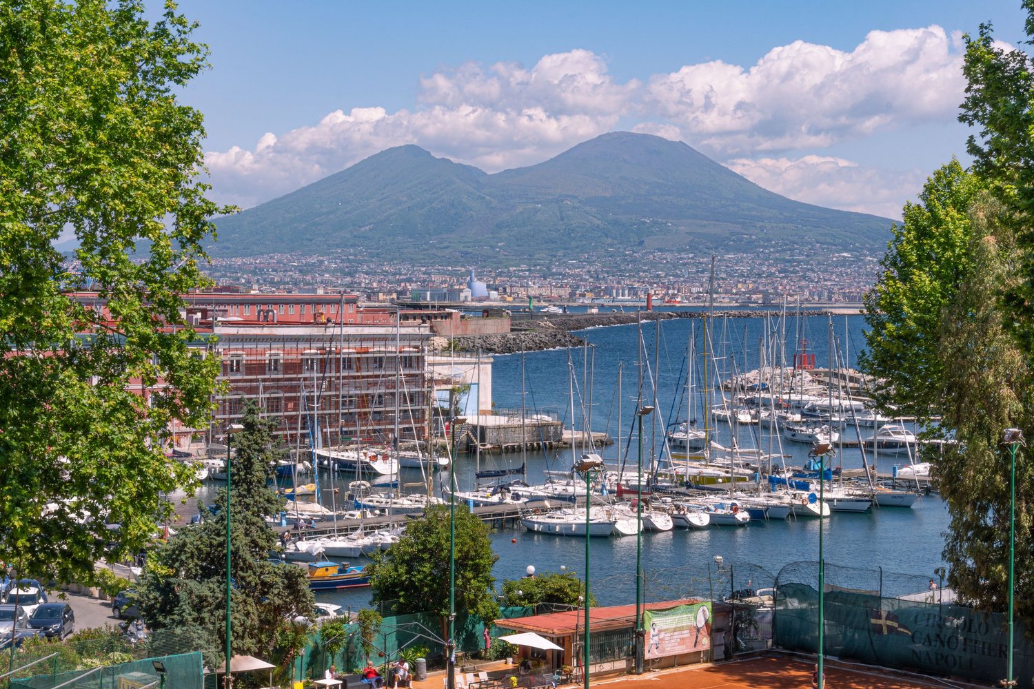Landscape photograph, Naples. View of Vesuvius