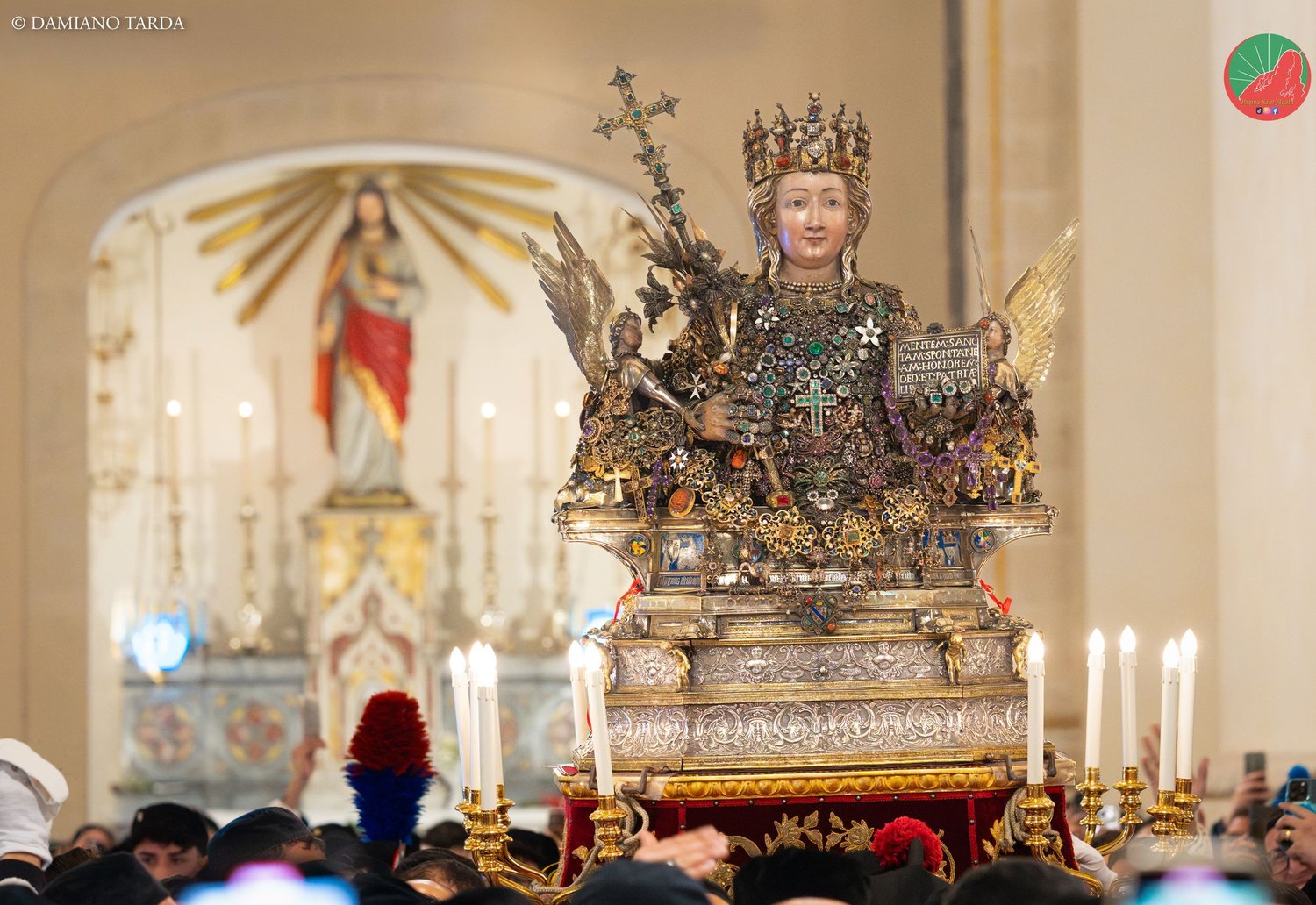 The reliquary bust of Saint Agatha displayed in the apse of Catania Cathedral.